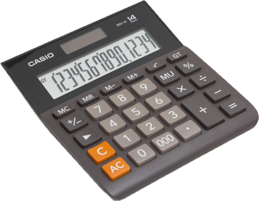 Casio MH14 Hesap Makinesi (14 Haneli) Hesap Makineleri Turuncu Ofis