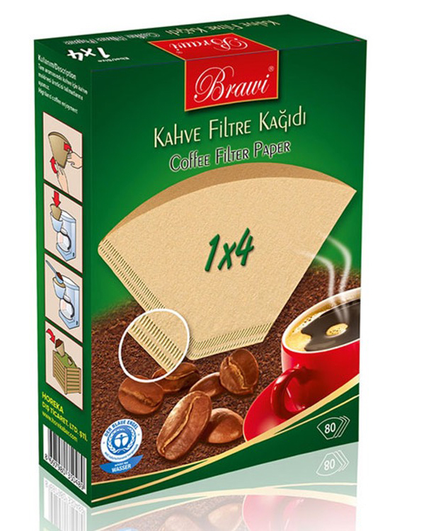 Caffeo Kahve Filtresi Brawi 1X4 Kullan At Mutfak Malzemeleri Turuncu Ofis