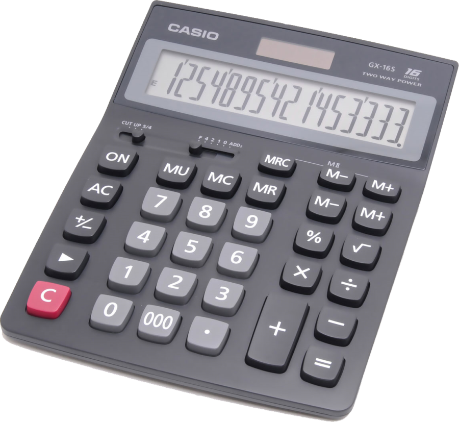 Casio GX16S Hesap Makinesi (16 Haneli) Hesap Makineleri Turuncu Ofis