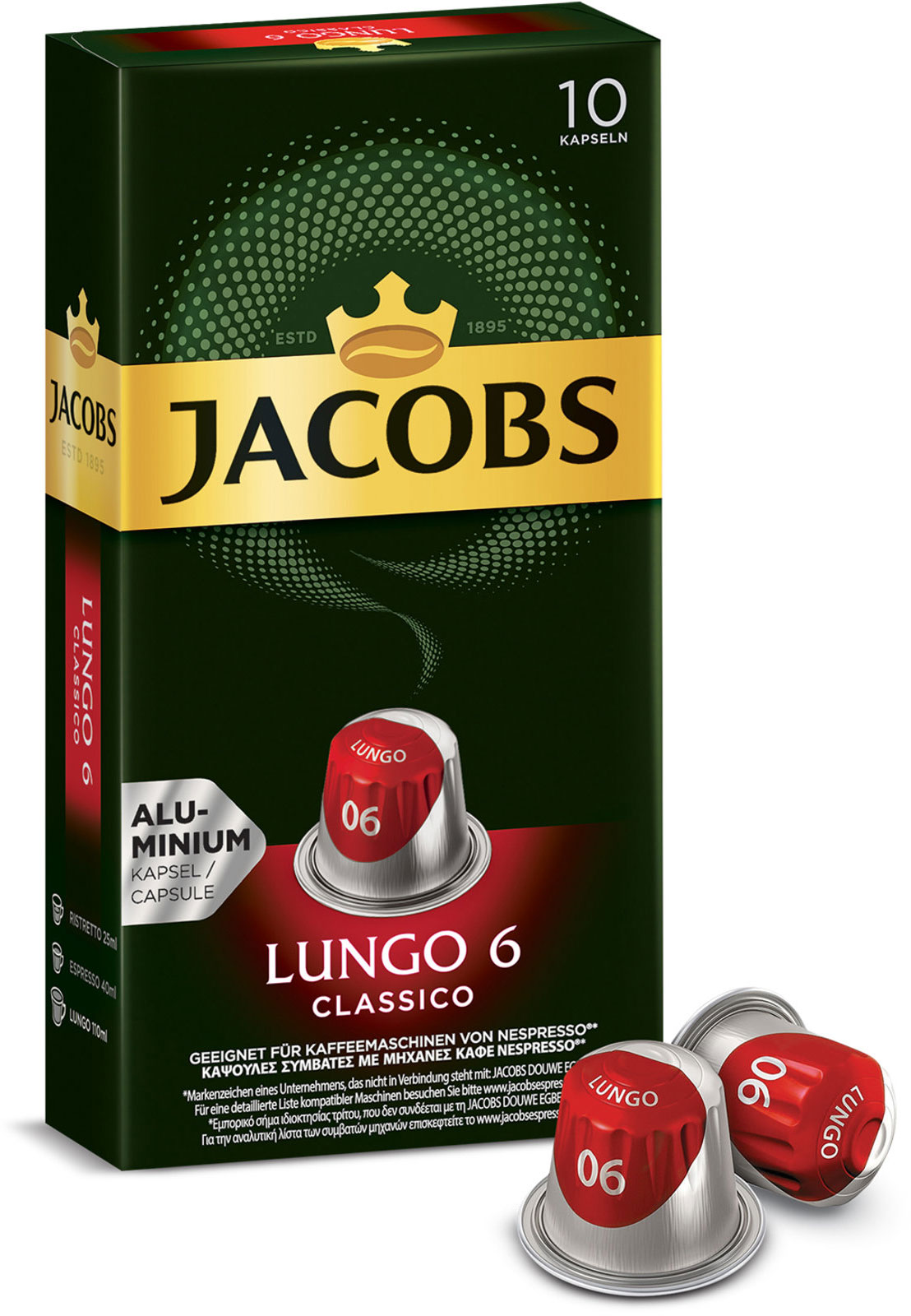 Jacobs Lungo Classico Nespresso Kapsül 10�lu Paket Kapsül Kahve