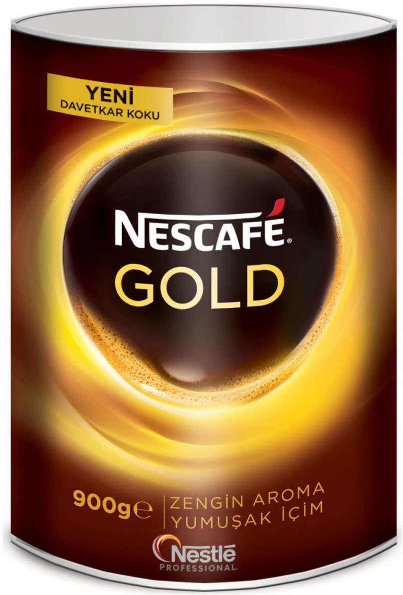 Nescafe Gold 900 gr Kahve Teneke Kutu Hazır Kahveler Turuncu Ofis