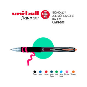 Uniball UMN 207 Jel Mürekkepli Kalem Mavi